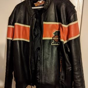 Harley Davidson Orange Stripe Victory Lane#1 XL